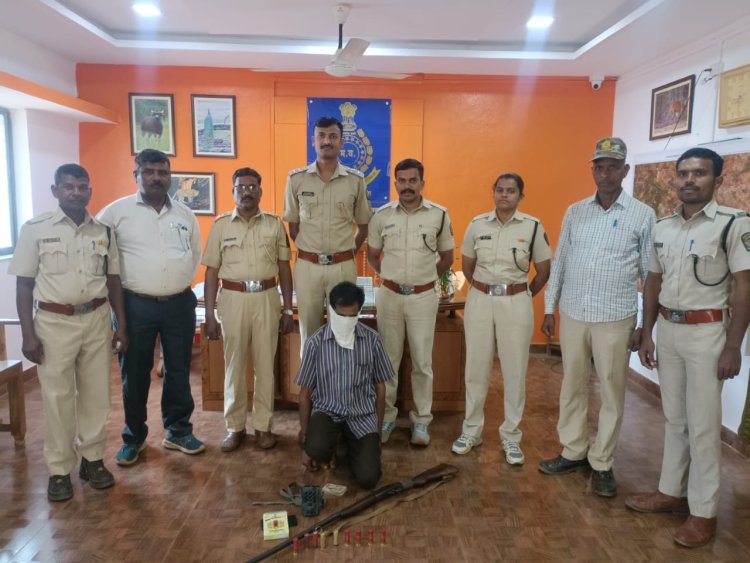 घोळसवडे जंगलात शिकारीच्या उद्देशाने फिरताना एकास अटक