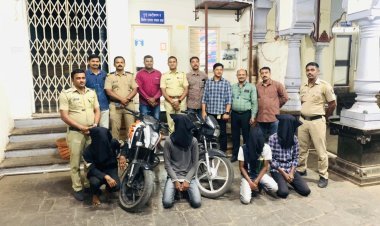 जुना राजवाडा डि बी पोलीस पथकाचे मोठे यश :-मोटरसायकल चोरणाऱ्या 4 चोरट्यांना केले जेरबंद