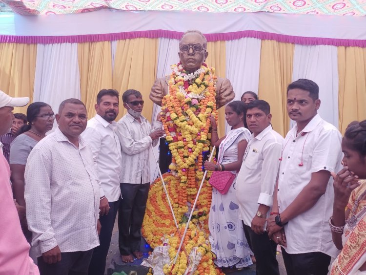 डॉ.बाबासाहेब आंबेडकर जयंती सर्वधर्मीय जयंती समिती तर्फे उत्साहात साजरी अंध दाम्पत्याच्या उपस्थितीत अभिवादन