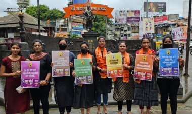 मणिपूर घटनेच्या निषेधार्थ; युवती सेनेचे मुक आंदोलन