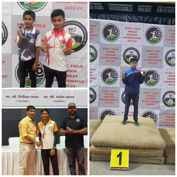 दौंड आर्चरीअसोसिएशन विद्यार्थ्यांचे राष्ट्रीय फिल्ड आर्चरी स्पर्धेकारित निवड