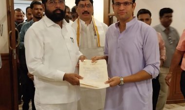 शक्तीपीठ मार्ग रद्द करणेबाबत समरजितसिंह घाटगेंचे मुख्यमंत्र्यांना निवेदन