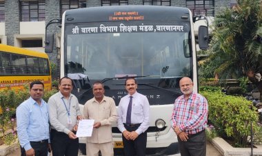 श्री. वारणा विभाग शिक्षण मंडळाच्या वतीने बसचा शुभारंभ