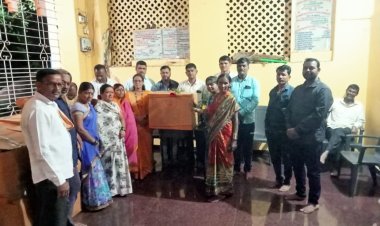 हणबरवाडी येथील बांधकाम कामगाराना गृहउपयोगी वस्तूचें वाटप