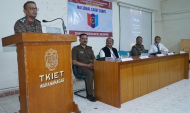 महाराष्ट्र एनसीसी डायरेक्टोरेटचे डिप्टी डायरेक्टर जनरल यांची टीकेआयटीला भेट