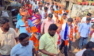 मडिलगे परिसरात आमदार आबिटकर यांच्या पदयात्रेस उत्सफुर्त प्रतिसाद