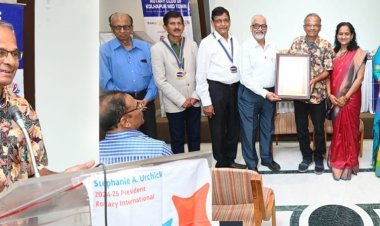 किरण पुरंदरे यांचा रोटरी क्लब ऑफ कोल्हापूर मिडटाऊनच्यावतीनं सत्कार