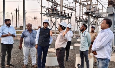 हरोली येथील सौरऊर्जा प्रकल्पास जिल्हाधिकारी अमोल येडगे यांची भेट