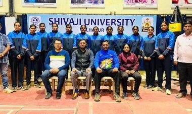 शिवाजी विदयापीठाचे पहिले नेटबॉल महिला संघ अखिल भारतीय विद्यापीठ स्पर्धेसाठी रवाना
