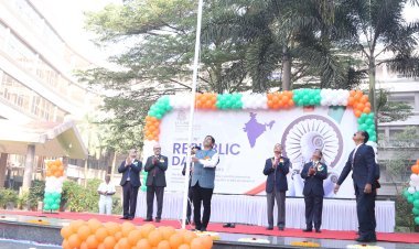 डी वाय पाटील अभिमत विद्यापीठात ७६ वा प्रजासत्ताक दिन उत्साहात