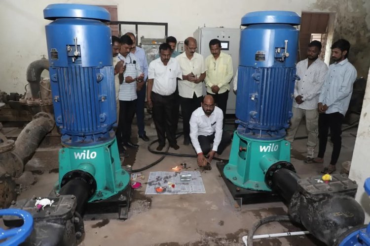नवीन पाईपलाईनचे आमदार अमल महाडिक यांच्या हस्ते उद्घाटन