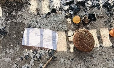 'या' गावातील स्मशानभूमीत घडला भानामतीचा अघोरी प्रकार