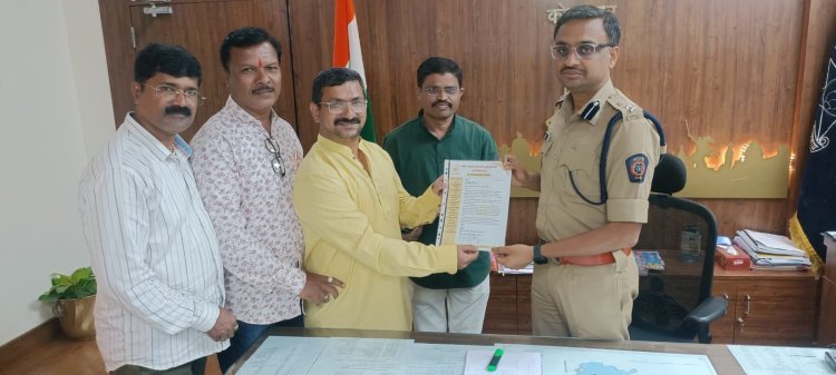 पोलीस अधीक्षकांची सोने - चांदी कारागीर असोसिएशनच्या शिष्टमंडळाने घेतली भेट