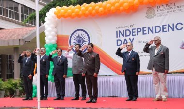डी.वाय. पाटील अभिमत विद्यापीठात स्वातंत्र्य दिन उत्साहात साजरा