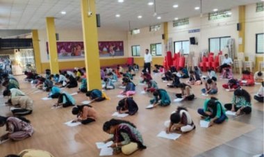 डॉ. घाळी महाविद्यालयात पोलीस भरती व सरळसेवा मार्गदर्शन वर्गाची प्रवेश परीक्षा संपन्न