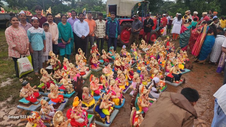 जिल्हा परिषद कोल्हापूर अंतर्गत पर्यावरणपूरक गणेशोत्सवामध्ये 2 लाख 90 हजार मुर्ती संकलन