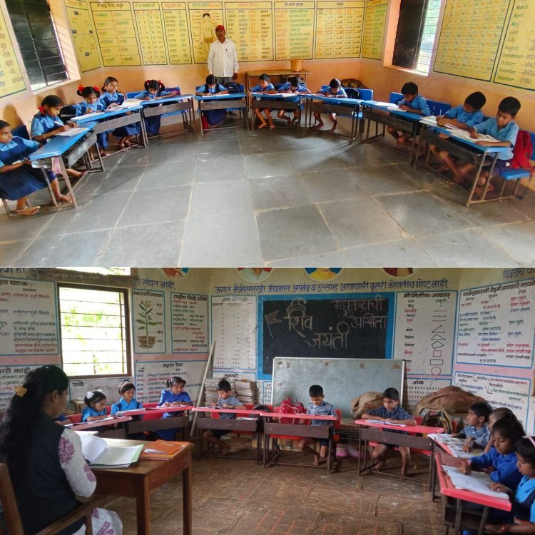 मिशन ज्ञानकवच - जिल्हा परिषद शाळांमधील विद्यार्थी वर्गात बसणार विशिष्ट आकारात