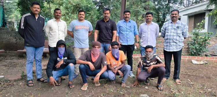 खुनाच्या गुन्हयातील चौघांना अवघ्या ०८ तासांच्या आत अटक ; स्थानिक गुन्हे अन्वेषण शाखेची कारवाई