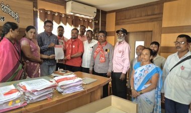 कामगार संहिता विरोधी कागलमध्ये सिटुच्या वतीने निदर्शने