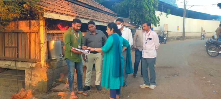 पंचगंगा स्मशानभूमीतील कामाची प्रशासक के. मंजूलक्ष्मी यांच्याकडून पाहणी