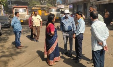'या' ठिकाणच्या कामाची प्रशासक के. मंजूलक्ष्मी यांनी केली पाहणी