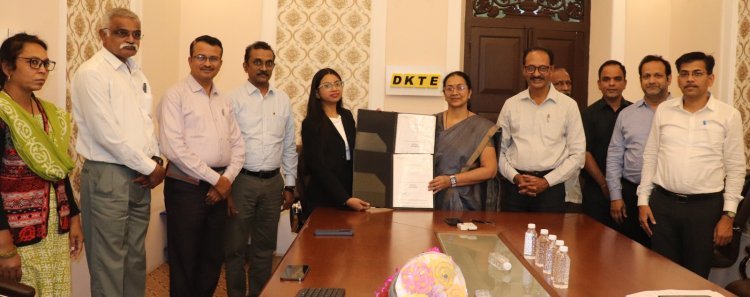 डीकेटीईचा देशातील वस्त्रोद्यागातील अग्रगण्य ट्रायडेंट इंडिया कंपनीशी सामंजस्य करार