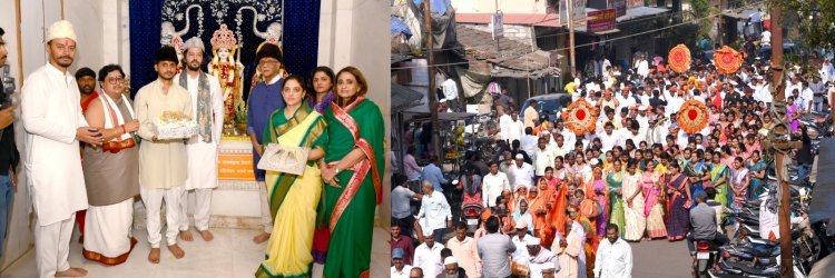 कागलच्या ऐतिहासिक श्रीराम मंदिरमध्ये श्री स्वामी समर्थांच्या पादुकांचा दर्शन सोहळा भक्तिमय वातावरणात संप्पन्न