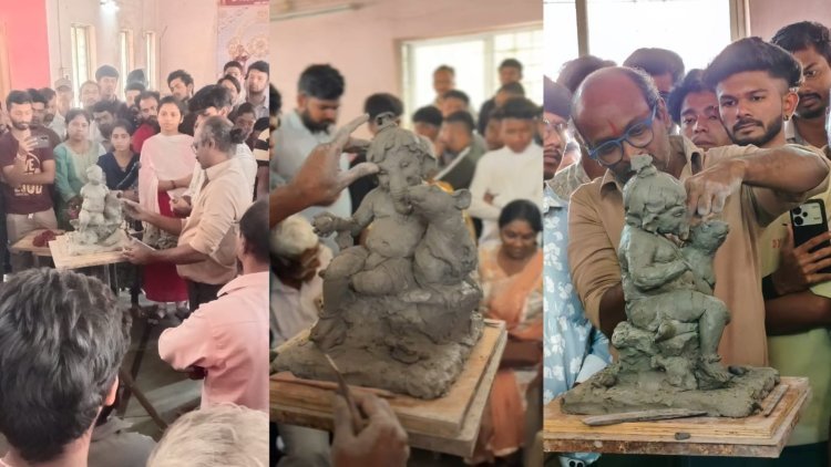 कोल्हापुरात अवतरला ‘शिल्पकलेचा स्वर्ग’; विशाल शिंदे यांच्या ‘लाईव्ह शिल्पकलेने’ कोल्हापूरकर मंत्रमुग्ध