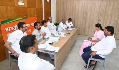 भाजपा कडून जिल्हा परिषद - पंचायत समिती निवडणूकीची तयारी ; इच्छुकांच्या मुलाखती सुरू