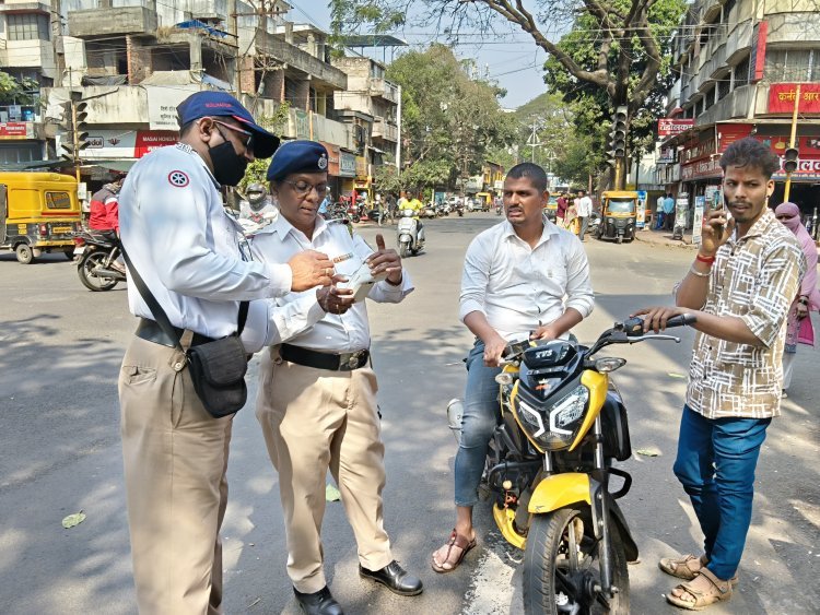 वाहतूक शाखेकडून ६५१ वाहनधारकांवर कारवाई ; ५ लाख ३५ हजार ४५० रूपयांचा दंड वसूल