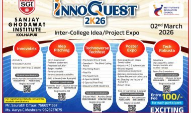 संजय घोडावत इन्स्टिट्यूट मध्ये  ‘इनो क्वेस्ट २के २६’ नाविन्यपूर्ण कार्यक्रमाचे आयोजन