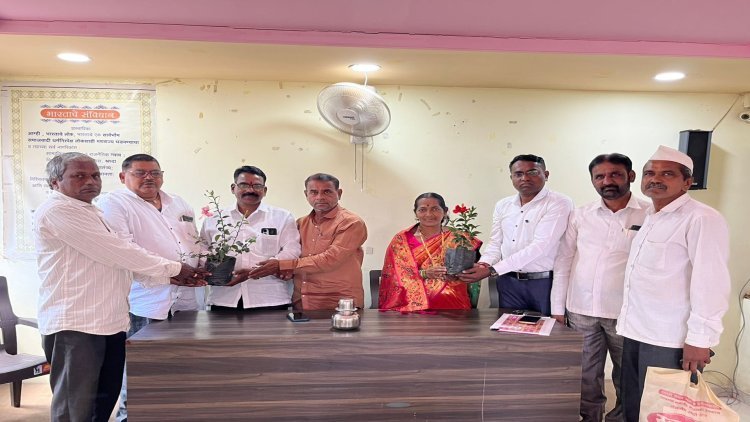 महात्मा गांधी तंटामुक्त समितीच्या वतीने नूतन जिल्हा परिषद व पंचायत समिती सदस्यांचा सत्कार