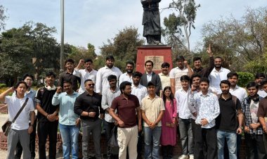 भाजप युवा मोर्चा प्रदेश अध्यक्ष कृष्णराज महाडिक यांची दिल्ली विद्यापीठाला भेट