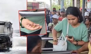 अग्निशमन दलाच्या जवानांनि पेटलेल्या बसमध्ये अडकलेल साडे तीन तोळं सोनं वाचवलं