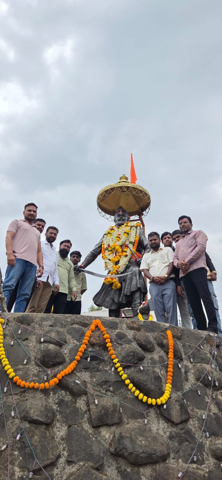 मराठा सेवा संघ कोल्हापूर तर्फे रुईकर कॉलनी येथे छ.संभाजी महाराज जयंती साजरी
