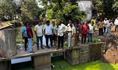 नालेसफाई कामांची स्थायी समिती सभापती विशाल शिराळे यांच्याकडून पाहणी
