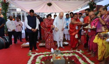 श्री अंबाबाई मंदिर विकास आराखड्याचा केंद्रीय गृहमंत्री अमित शहा यांच्या हस्ते व मुख्यमंत्री देवेंद्र फडणवीस यांच्या उपस्थितीत शुभारंभ