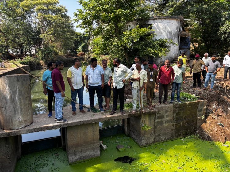 नालेसफाई कामांची स्थायी समिती सभापती विशाल शिराळे यांच्याकडून पाहणी