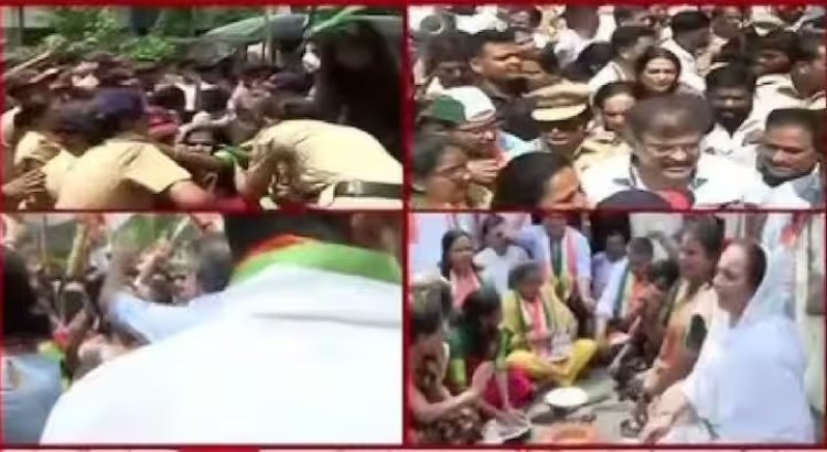 नवी मुंबईत हाय-व्होल्टेज आंदोलनात रोहिणी खडसे ताब्यात