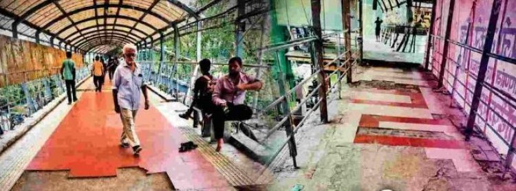 कोट्यवधींचा स्कायवॉक बेवारस; तुटलेल्या लाद्या, अस्वच्छतेने नागरिक हैराण