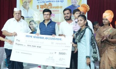 कसबा सांगाव येथे १ कोटींच्या विकासकामांचे लोकार्पण; प्रलंबित प्रश्नांवर लवकरच जिल्हाधिकाऱ्यांसोबत बैठक