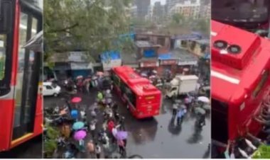 भांडुपमध्ये अनियंत्रित ई-बसचा थरार, तर वाशीत चालकाला फिट आल्याने मोठा अनर्थ टळला