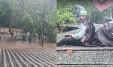 पुराच्या विळख्यात अडकला अखेरचा निरोप! मृतदेहासह चार तास छतावर थांबावं लागलं कुटुंबाला