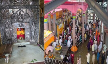 नृसिंहवाडीत कृष्णा नदीचे पाणी मंदिरात; पुराच्या पाण्यातूनच भाविकांनी घेतले श्रींचे दर्शन, गुरुपौर्णिमा उत्साहात साजरी