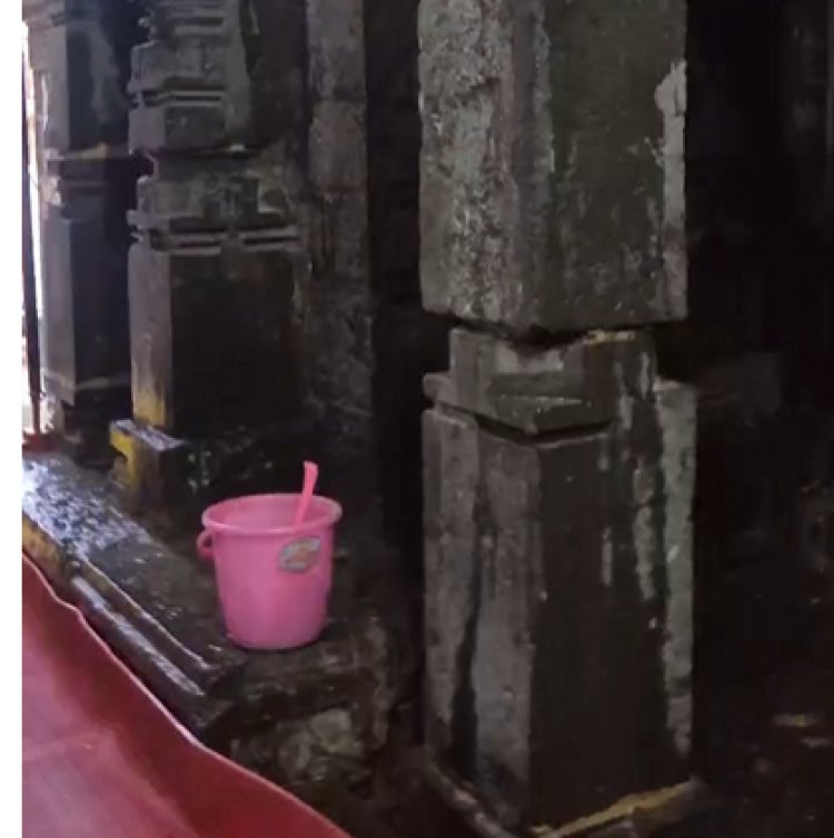 कोल्हापूर अंबाबाई मंदिरात गळती? संवर्धनाच्या कामावर गंभीर प्रश्नचिन्ह, व्हिडिओ व्हायरल