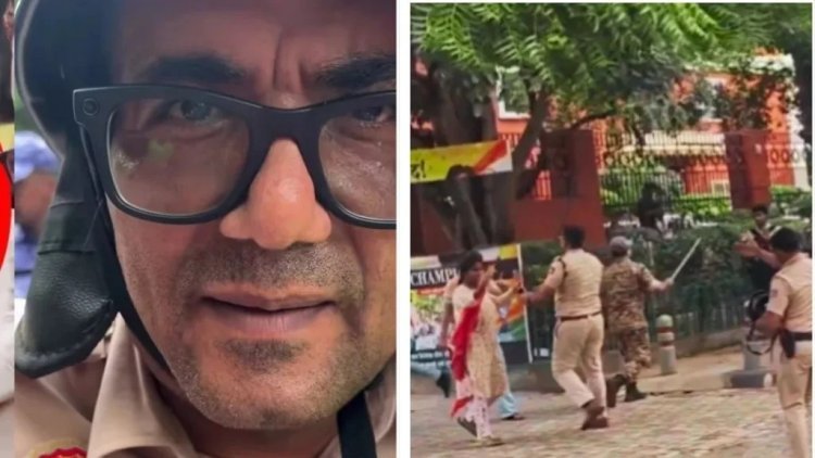 जंतरमंतरवर आंदोलन तापलं! महिला आंदोलकाला थप्पड, ADCP वर कारवाई
