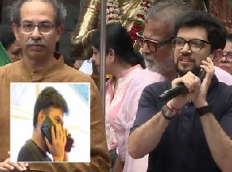 शिवाजी पार्कवरील आंदोलनात आदित्य ठाकरेंचा अभिजित दिपकेंना फोन; 'राजीनामा घेतल्याशिवाय माघार नाही'