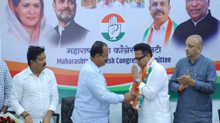काँग्रेसचा सुनील तटकरेंना मोठा धक्का; भाचे कॅप्टन अमोल महाडिक यांनी सहकाऱ्यांसह हातात धरला काँग्रेसचा हात