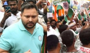विद्यार्थी आंदोलनात पोलिसांनी AK-47 का चालवली? आदेश नेमका कोणी दिला? तेजस्वी यादव रस्त्यावर, राजदचा राजभवनावर मोर्चा