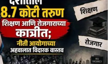 देशातील 8.7 कोटी तरुण शिक्षण आणि रोजगारापासून दूर; नीती आयोगाच्या अहवालात धक्कादायक वास्तव